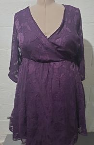 TORRID Size 1 Purple Lace Wrap Dress